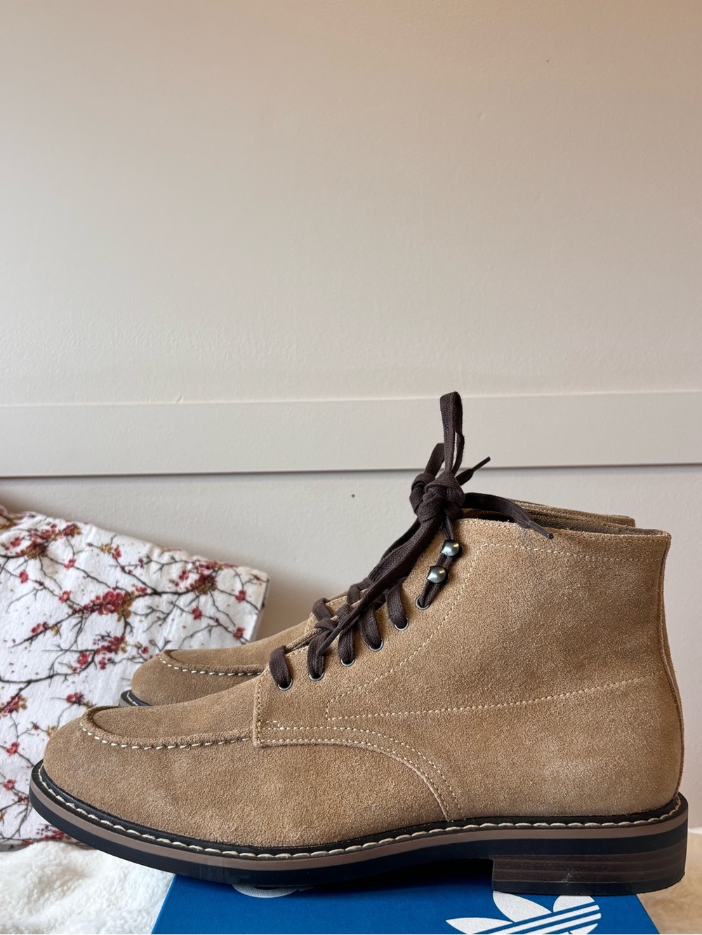 Men's Suede Moc Toe Boots - Tan/Brown